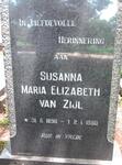 ZIJL Susanna Maria Elizabeth, van 1896-1980