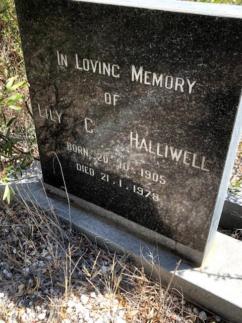 HALLIWELL Lily C. 1905-1978