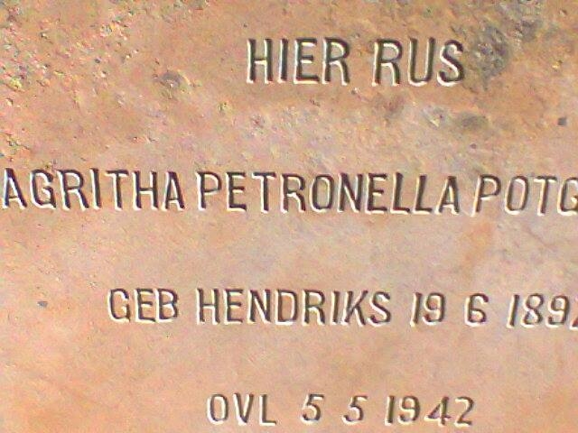 POTGIETER Magritha Petronella nee HENDRIKS 1892-1942