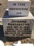 KLERK Johanna Margaretha, de 1953-1954