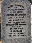 LOMBARD C. 1865-1945 & Johanna M. LINTVELT 1868-1932