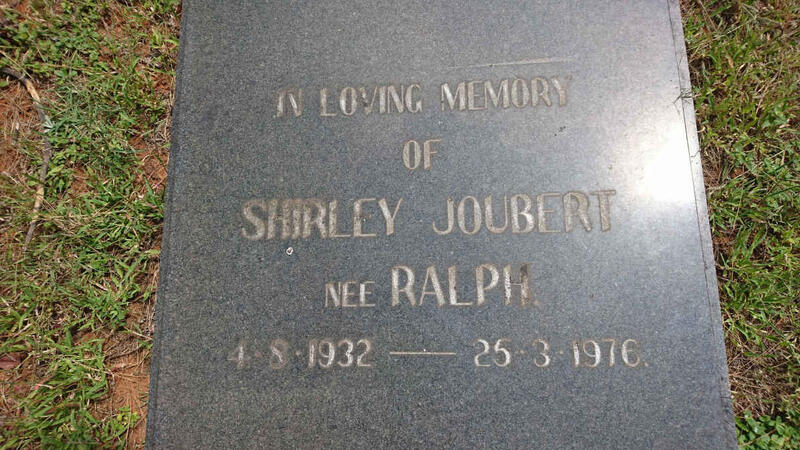 JOUBERT Shirley nee RALPH 1932-1976