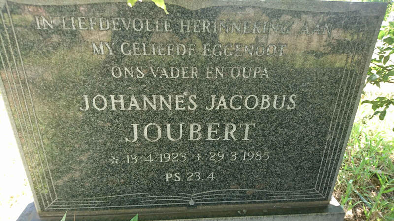 JOUBERT Johannes Jacobus 1923-1985