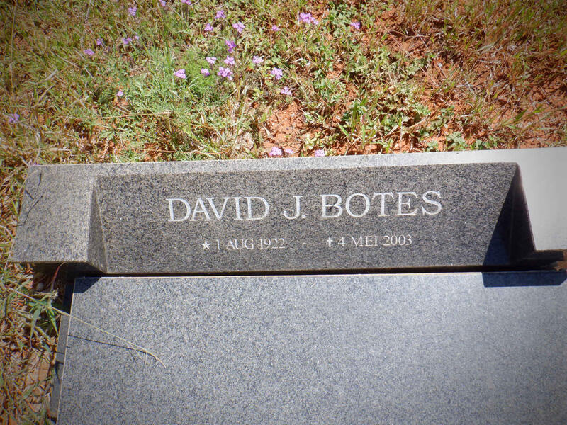 BOTES David J. 1922-2003