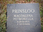 PRINSLOO Magdalena Petronella 1903-1988