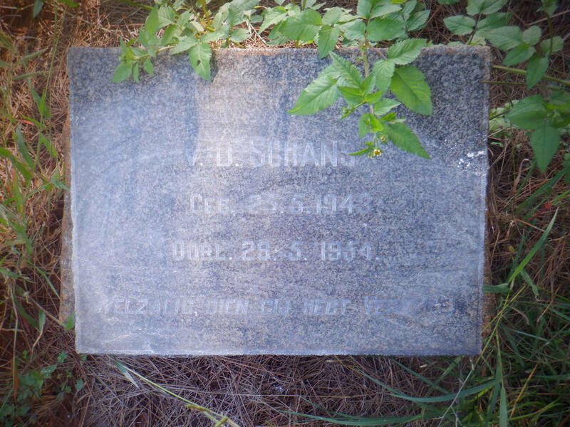 SCHANS V.D. 1943-1954