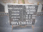 DUVENHAGE Hendrik Jacobus 1942-2001