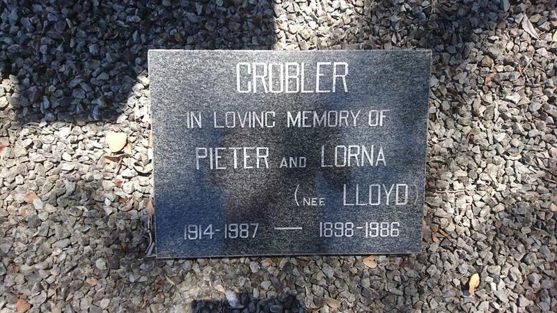 GROBLER Pieter 1914-1987 & Lorna LLOYD 1898-1986