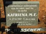 NYSSCHEN Katriena M. E., de 1943-2004