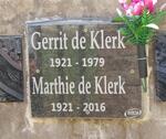 KLERK Gerrit, de 1921-1979 & Marthie 1921-2016