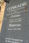 CONRADIE Christo 1938-2010 & Marlene 1940-