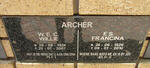 ARCHER W.E.C. 1924-2007 & F.S. 1926-2010