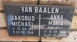 BAALEN Jakobus Michael, van 1937-2018 & Anna Maria ROUX 1943-2014