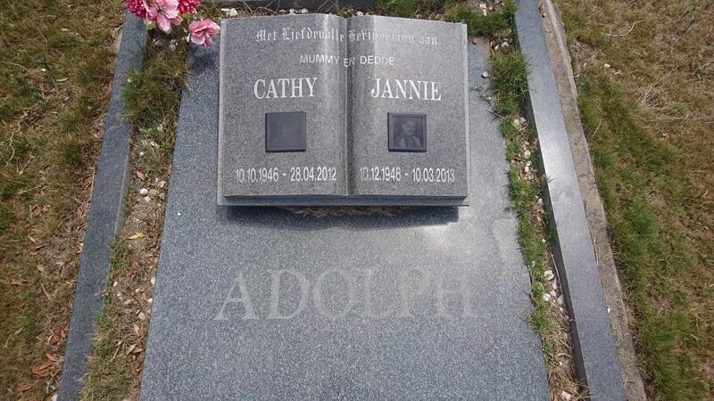ADOLPH Jannie 1946-2013 & Cathy 1946-2012