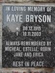 BRYSON Kaye 1915-2003