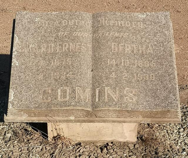 COMINS Edward Ernest 1875-1934 & Bertha 1885-1930