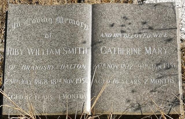 SMITH Riby William 1868-1950 & Catherine Mary 1972-1951