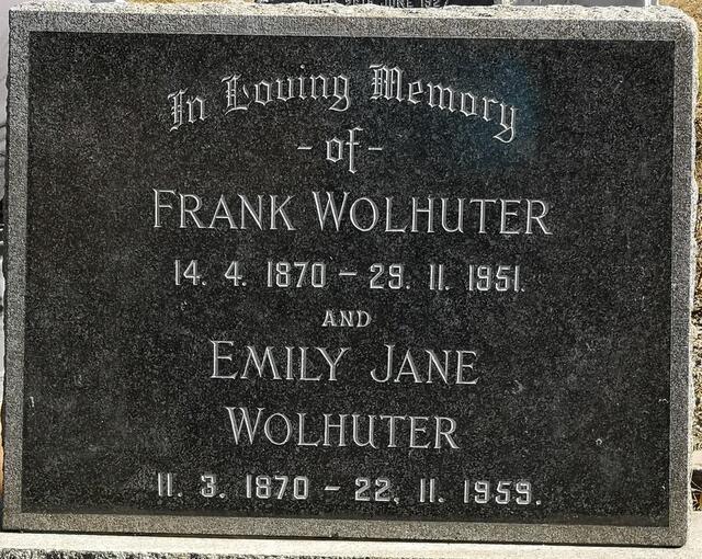 WOLHUTER Frank 1870-1951 & Emily Jane 1870-1959