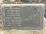 VILLIERS David Daniel, de 1925-1908