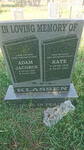 KLASSEN Adam Jacobus 1927-1989 & Kate 1929-1997