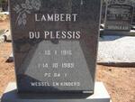 PLESSIS Lambert, du 1916-1989