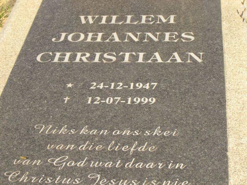 CHRISTIAAN Willem Johannes 1947-1999