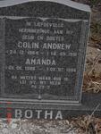 BOTHA Colin Andrew 1964-1991 :: BOTHA Amanda 1968-1994