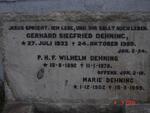 DEHNING P.H.F. Wilhelm 1892-1978 :: DEHNING Marie 1902-1999 :: DEHNING Gerhard Siegfried 1933-1959