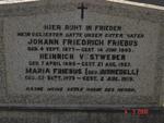 FRIEBUS Johan Friederich 1877-1943 :: VESTWEBER Heinrich 1895-1957 :: FRIEBUS Maria nee BINNEDELL 1873-1959