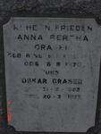 GRASER Oscar 1903-1977 & Anna Bertha  BINEDELL 1902-1970