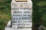 O'NEILL Arthur John 1906-1907