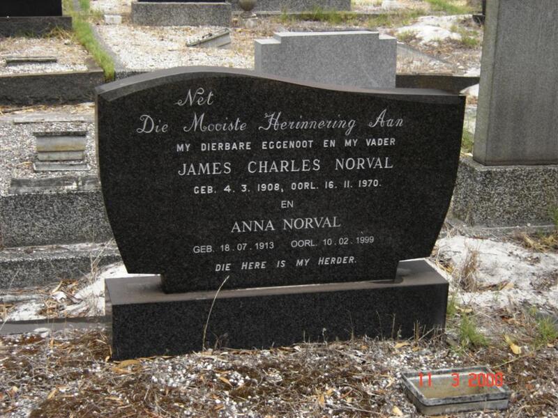 NORVAL James Charles 1908-1970 & Anna 1913-1999
