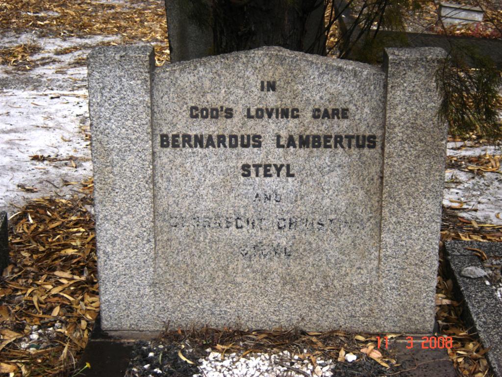 STEYL Bernardus Lambertus  & Gerbrecht Christina
