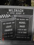 WILSNACH Louis Francis 1922-1991 & Muriel Maud 1927-2000