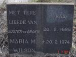 WILSON Maria M. nee RAS 1896-1974