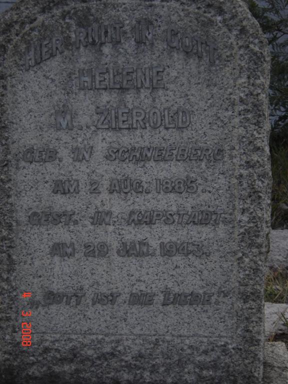 ZIEROLD Helene M. 1885-1943