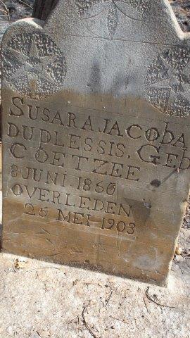 PLESSIS Susara Jacoba, du nee COETZEE 1850-1903