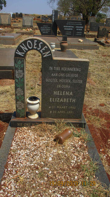 KNOESEN Helena Elizabeth 1943-1991