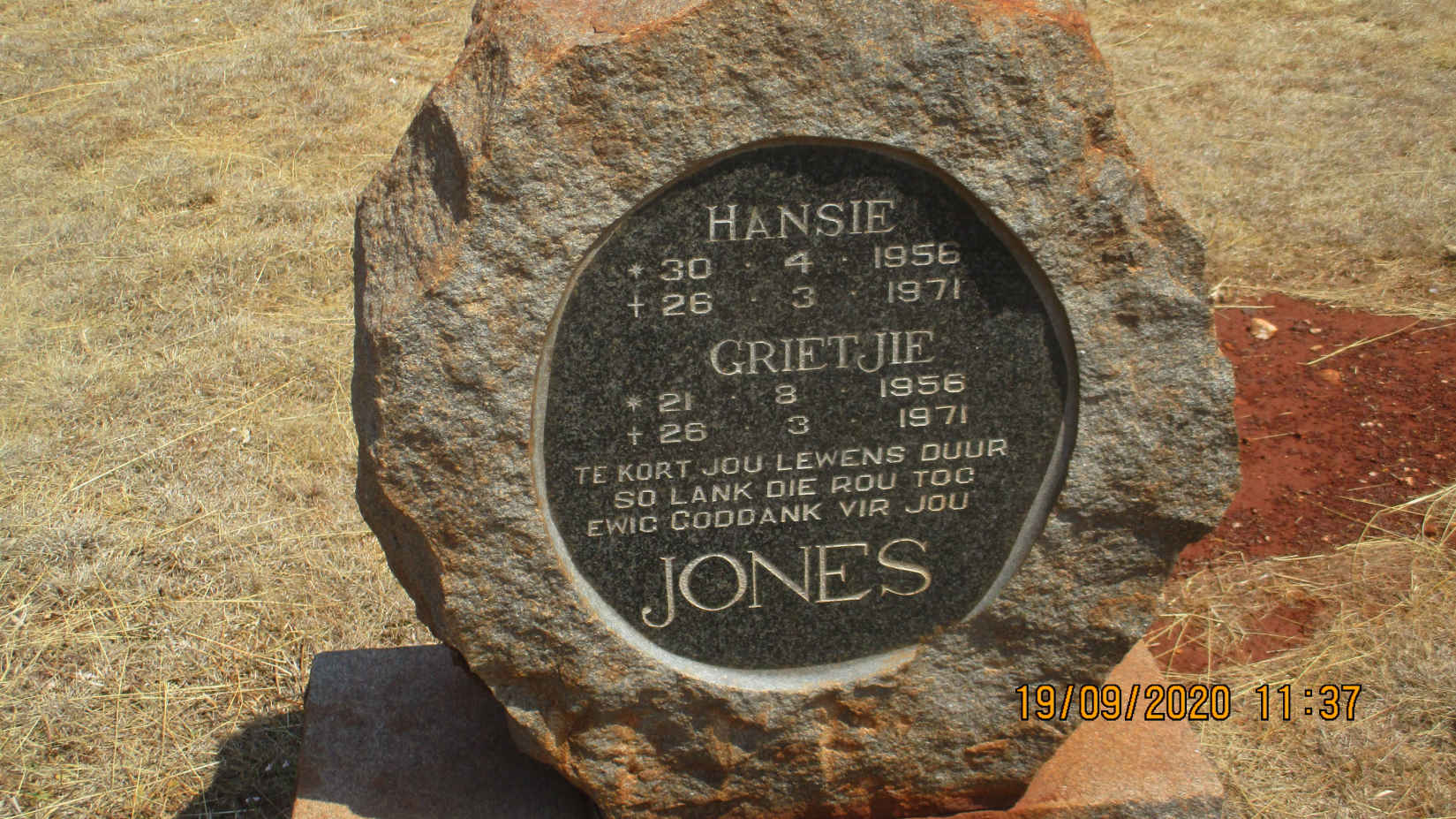 JONES Hansie 1956-1971 & Grietjie 1956-1971