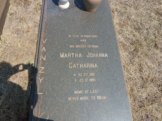 ZYL Martha Johanna Catharina, van 1912-1995