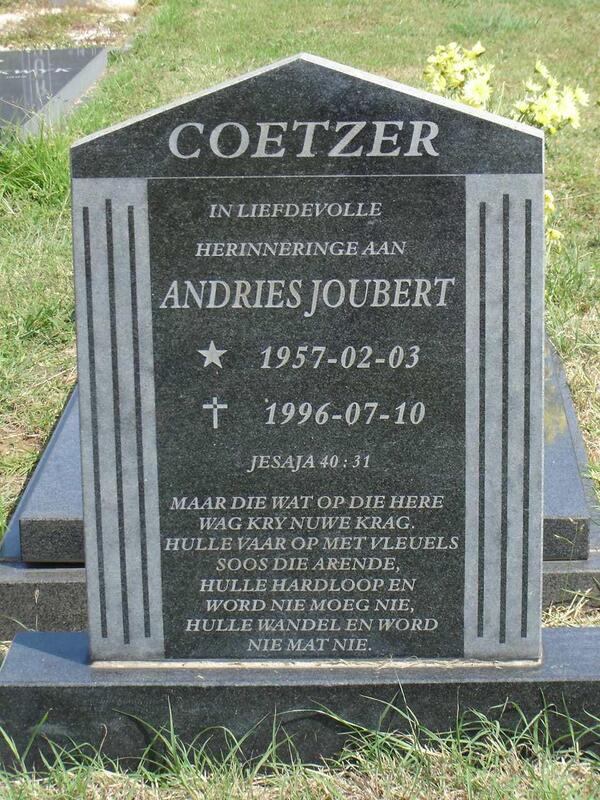 COETZER Andries Joubert 1957-1996