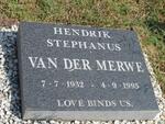 MERWE Hendrik Stephanus, van der 1932-1995