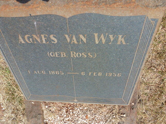 WYK Agnes, van nee ROSS 1865-1956