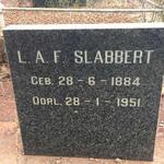 SLABBERT L.A.F. 1884-1951