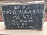 WYK Martha Margaretha, van nee KIRSTEIN 1887-1870