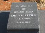 VILLIERS Jeannie Allen, de 1909-2000