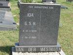 WESTHUIZEN Ida G.S.H., van der 1938-1993