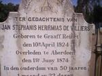 VILLIERS Jan Stephanis Herrmias, de 1824-1874