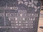 WATT Hendrik Hercules, van der 1878-1959