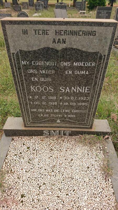 SMIT Koos 1918-1989 & Sannie 1923-1995